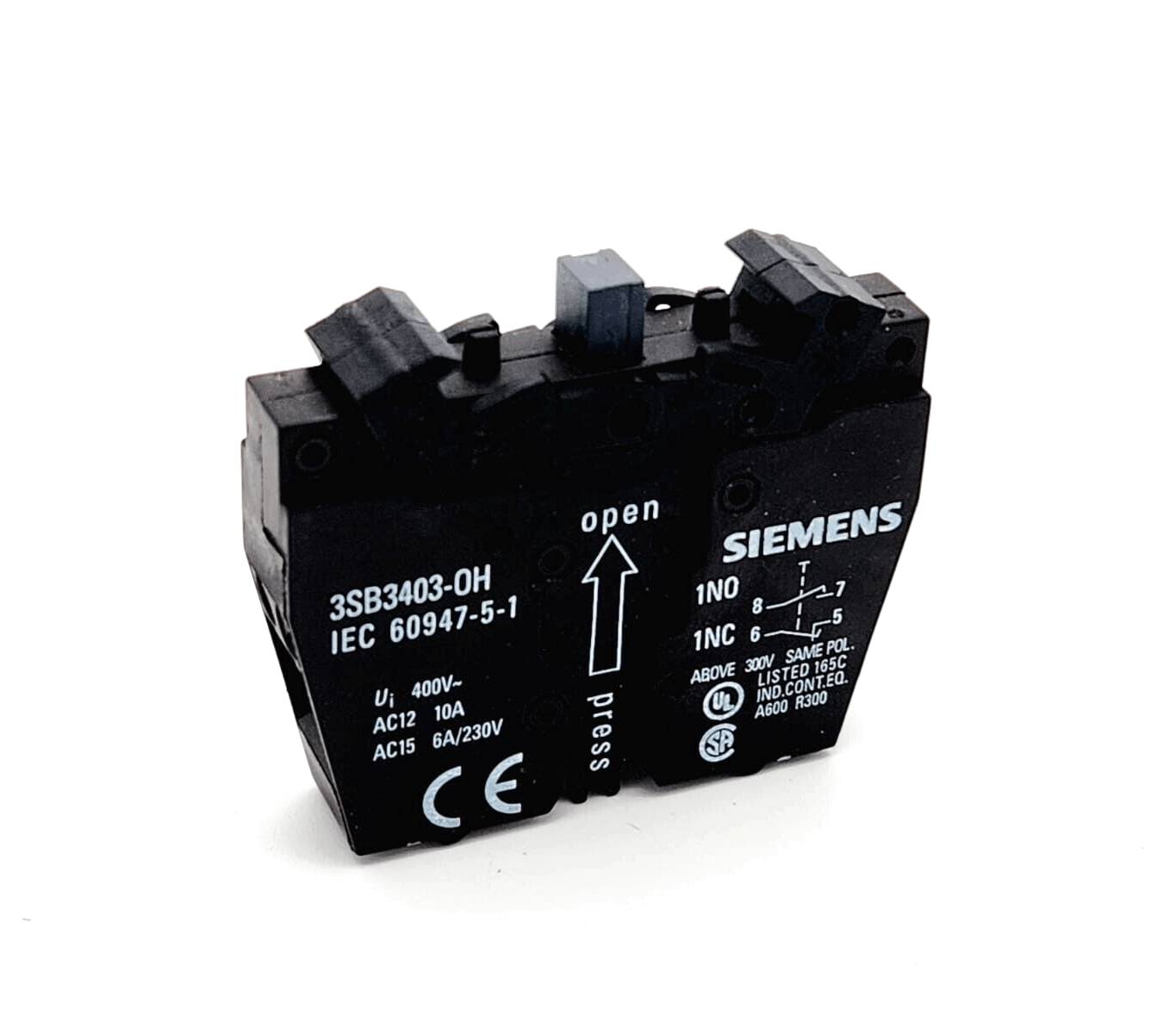 Siemens 3SB3403-0H Schaltelement mit 2 Schaltgliedern 1S-0