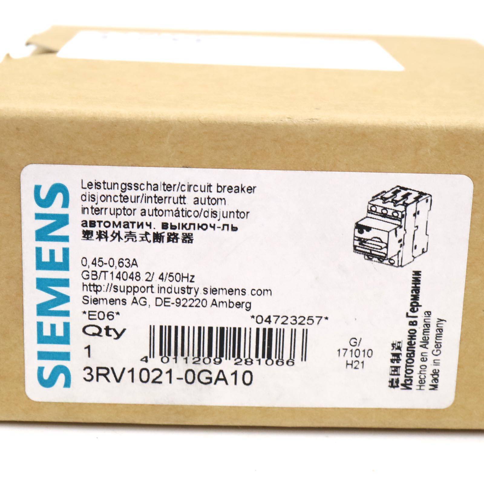Siemens Leistungsschalter 3zx1012-0rv02-1aa1 (3RV1021-0GA10)-3