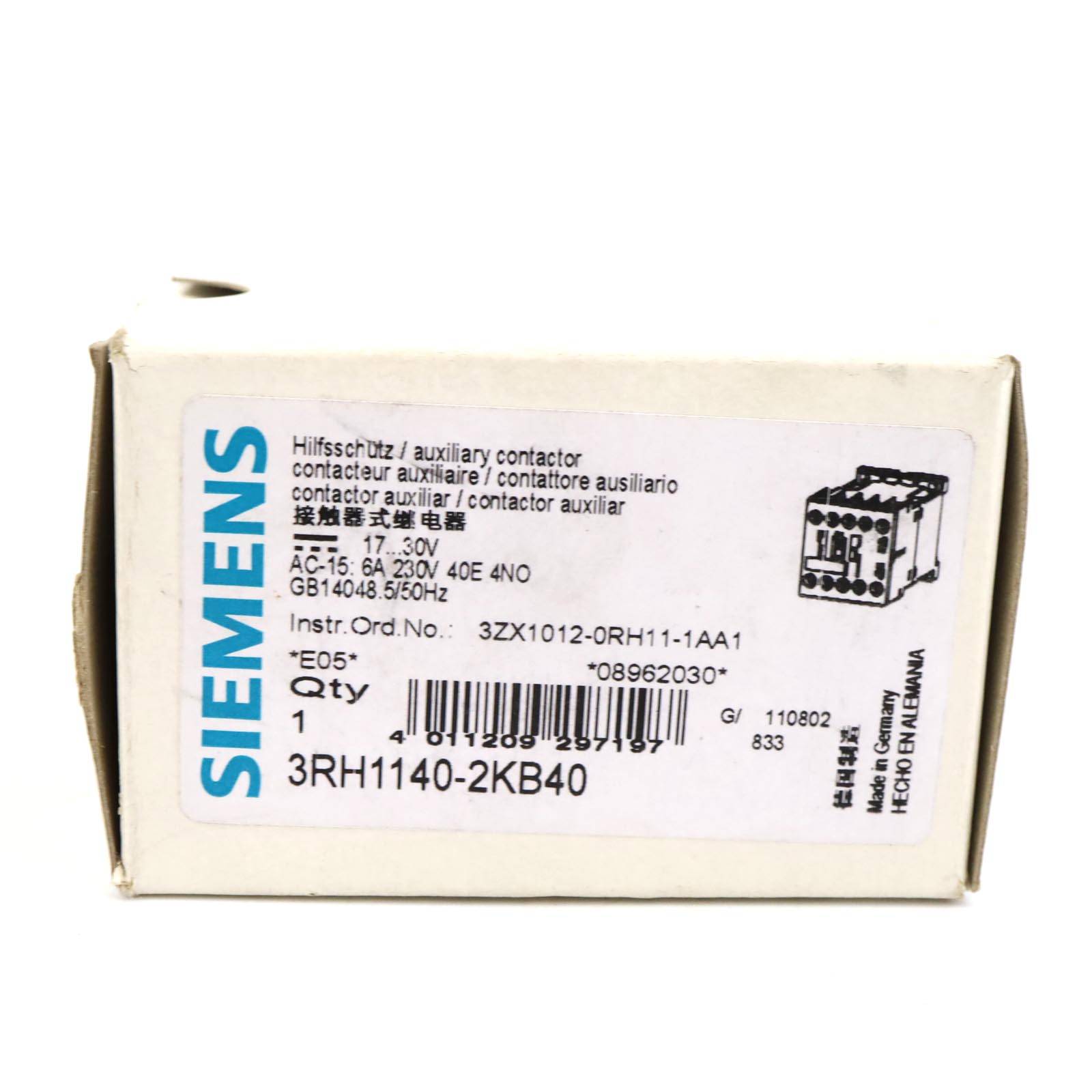 Siemens Hilfsschütz 3RH1140-2KB40 OVP-4