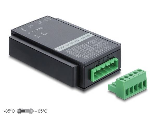 Delock Serieller Adapter - RS-422/485 - RS-422/485 x 1 + 10/100 Ethernet x 1