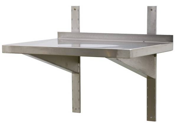 A&S Gastro Edelstahl Wandboard mit Aufkantung | Bautiefe 400 mm | AISI 304