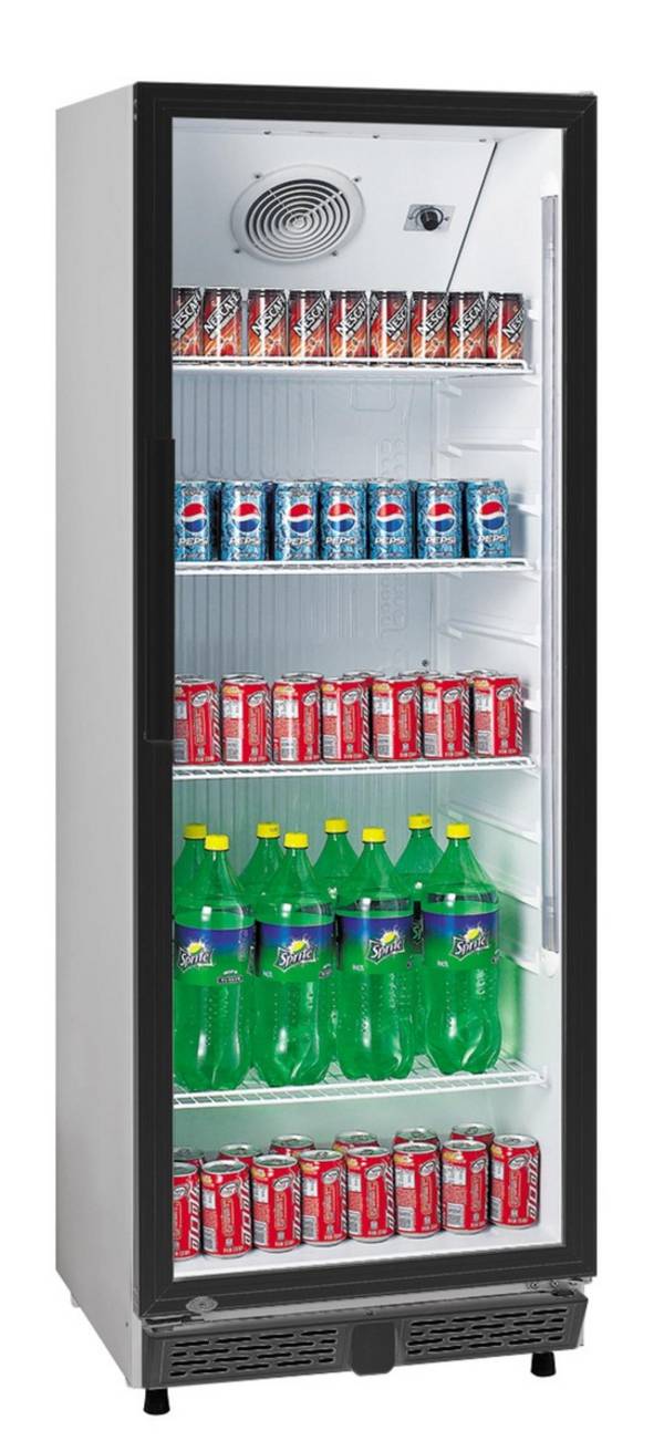 A&S Polarny Flaschenkühlschrank 360 L 620x635x1732 mm, weiß mit schwarzem Rahmen