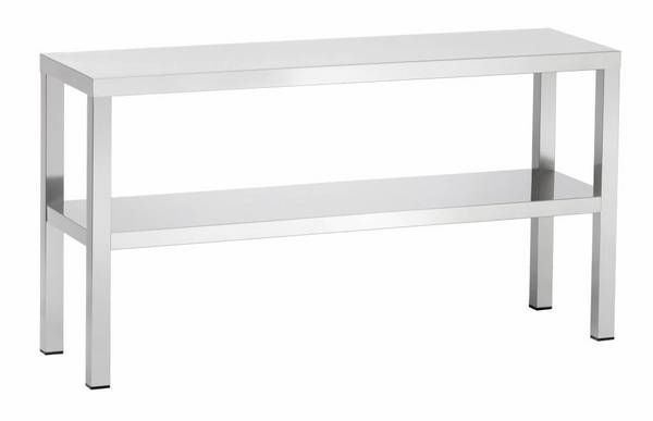 A&S Gastro Edelstahl Aufsatzboard 2-Etagen | Bautiefe 400 mm | AISI 304