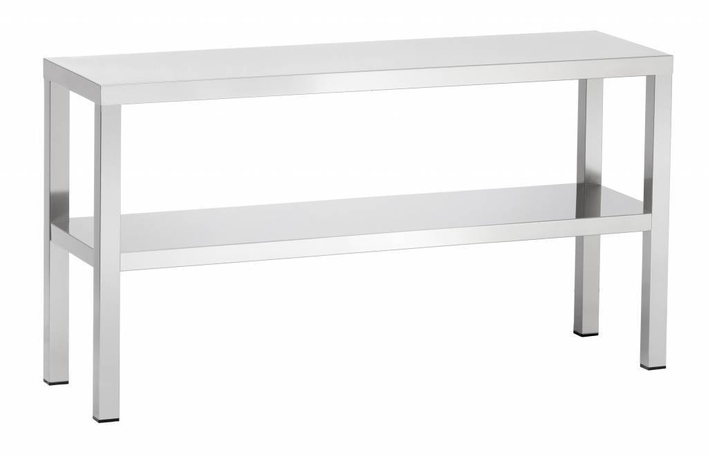 A&S Gastro Edelstahl Aufsatzboard 2-Etagen | Bautiefe 400 mm | AISI 304-0