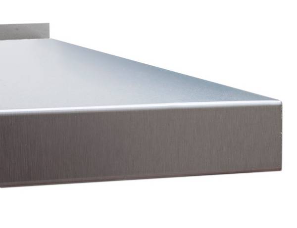 A&S Gastro Edelstahl Arbeitsplatte mit Aufkantung | Bautiefe 800 mm | AISI 304