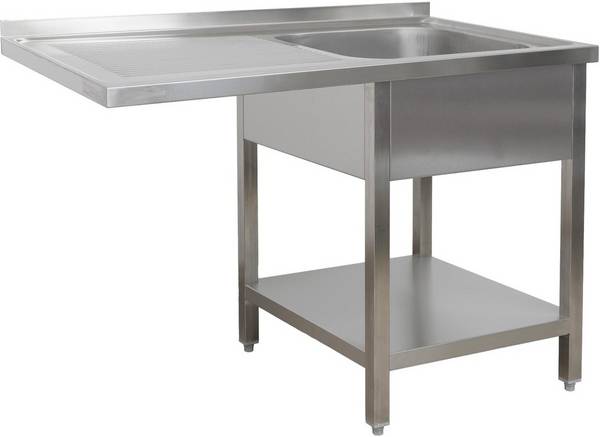 A&S Polarny Spülzentrum 1200 x 00 x 850 mm 1 Becken rechts, mit Grundboden 700 mm Tiefe