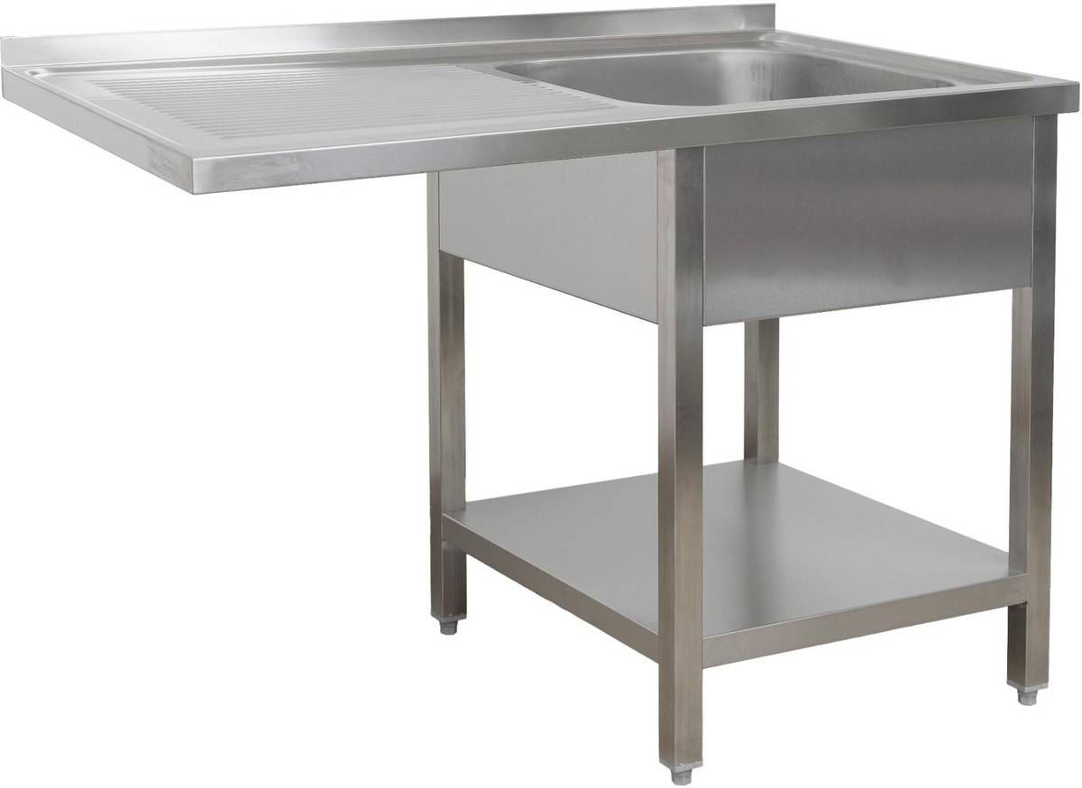 A&S Polarny Spülzentrum 1200 x 00 x 850 mm 1 Becken rechts, mit Grundboden 700 mm Tiefe-0