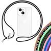 Hülle mit Band für iPhone 15 Plus Handyhülle Umhängen Handy Kette Kordel Case
