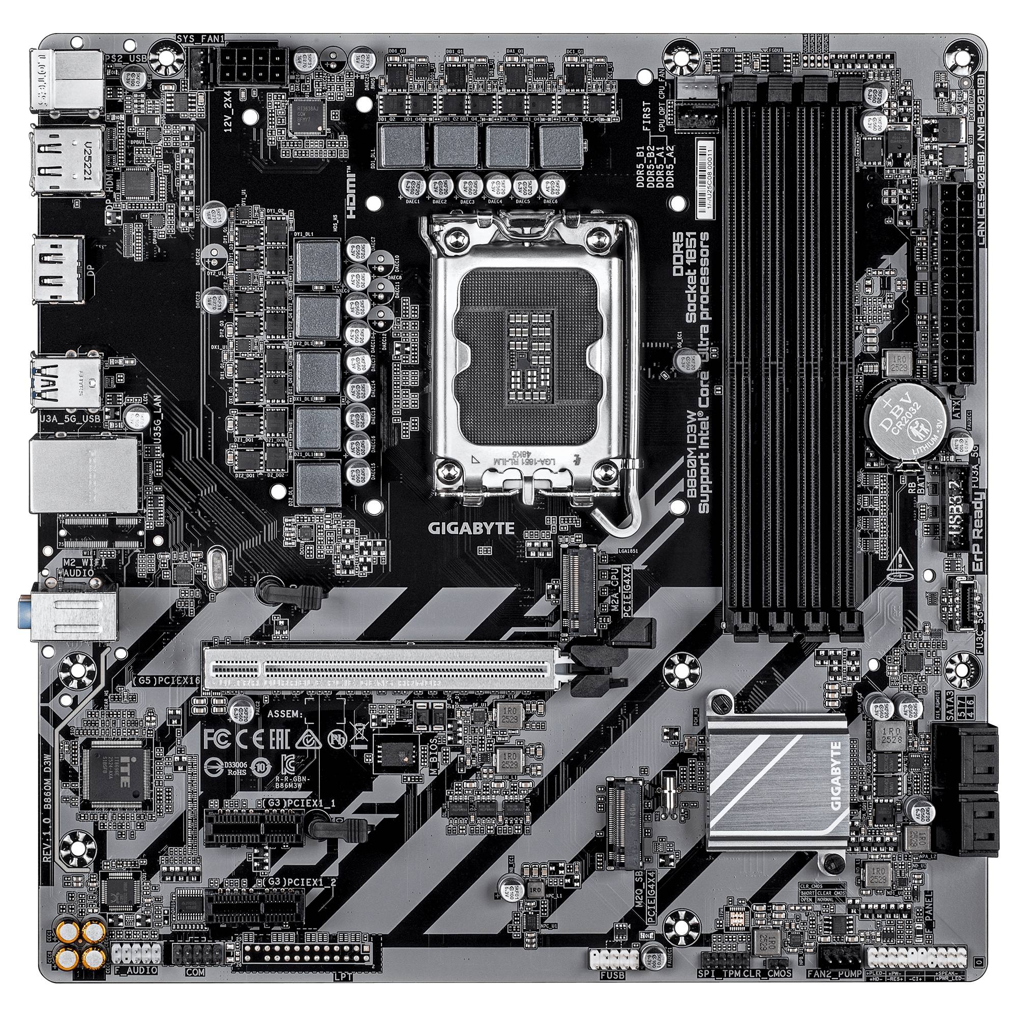 Gigabyte B860M D3W (B860,S1851,mATX,DDR5-2