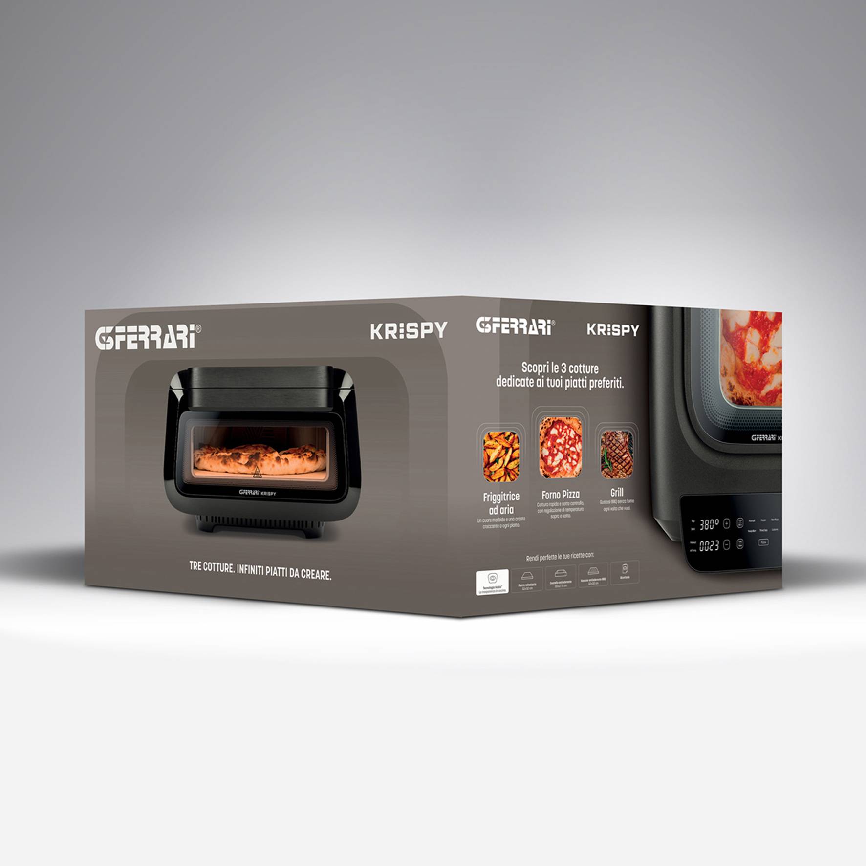 G3FERRARI - G3 Ferrari G10225, 1 Pizza/Pizzen, Schwarz, Digital, 380 °C, 40 - 380 °C, 1,65 h-1