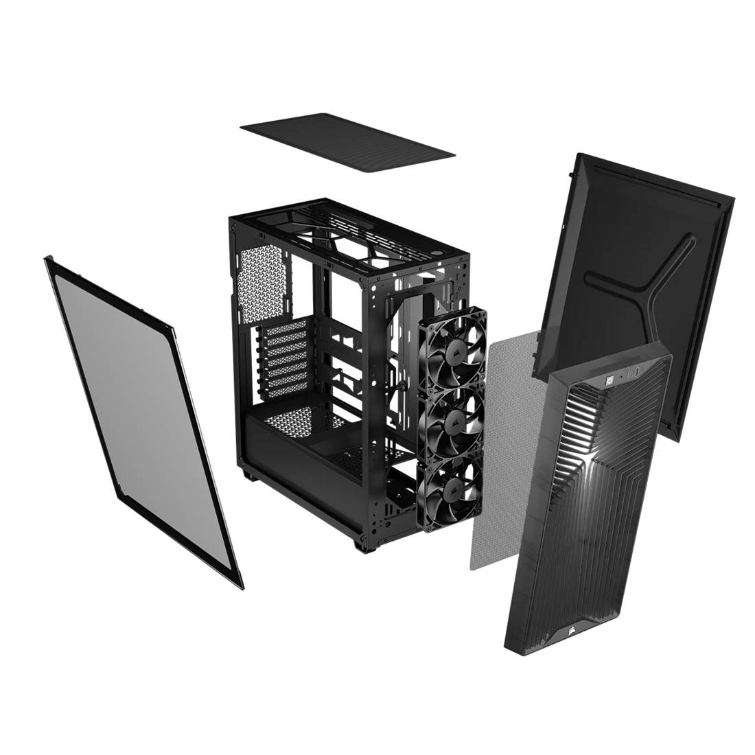 Corsair 3200D RS, Midi Tower, PC, Grau, ATX, Mini-ATX, micro ATX, Kunststoff, Stahl, Gaming-2