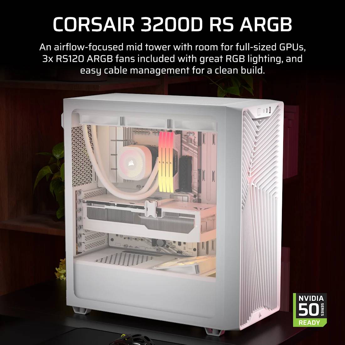 3200D RS ARGB - Mid tower - ATX - Seitenteil mit Fenster (gehärtetes Glas)-1