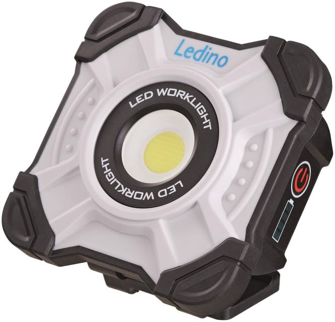 Ledino Akku-Handleuchte Schönau 2,2Ah 1000lm 6500K, 3 Stufen, USB Ladek., IP54 Techn.Licht/Wohnraum