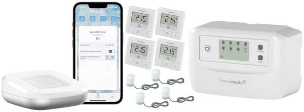 HOMEMATIC IP Starterset Fußbodenheizung für 4 Räume