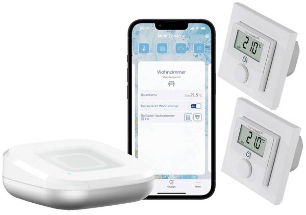 HOMEMATIC IP Starterset Fußbodenheizung für 2 Räume