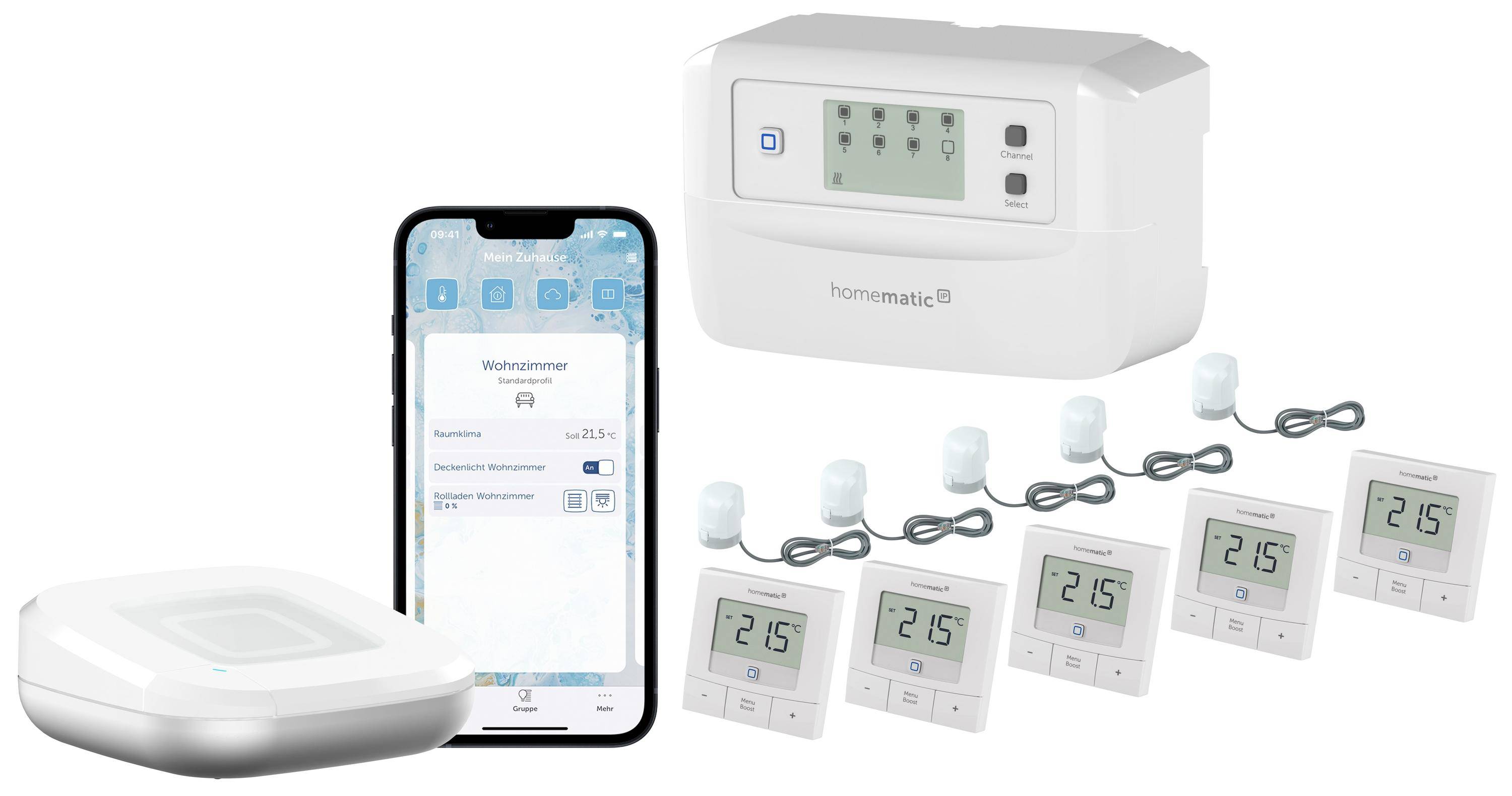 HOMEMATIC IP Starterset Fußbodenheizung für 5 Räume-0