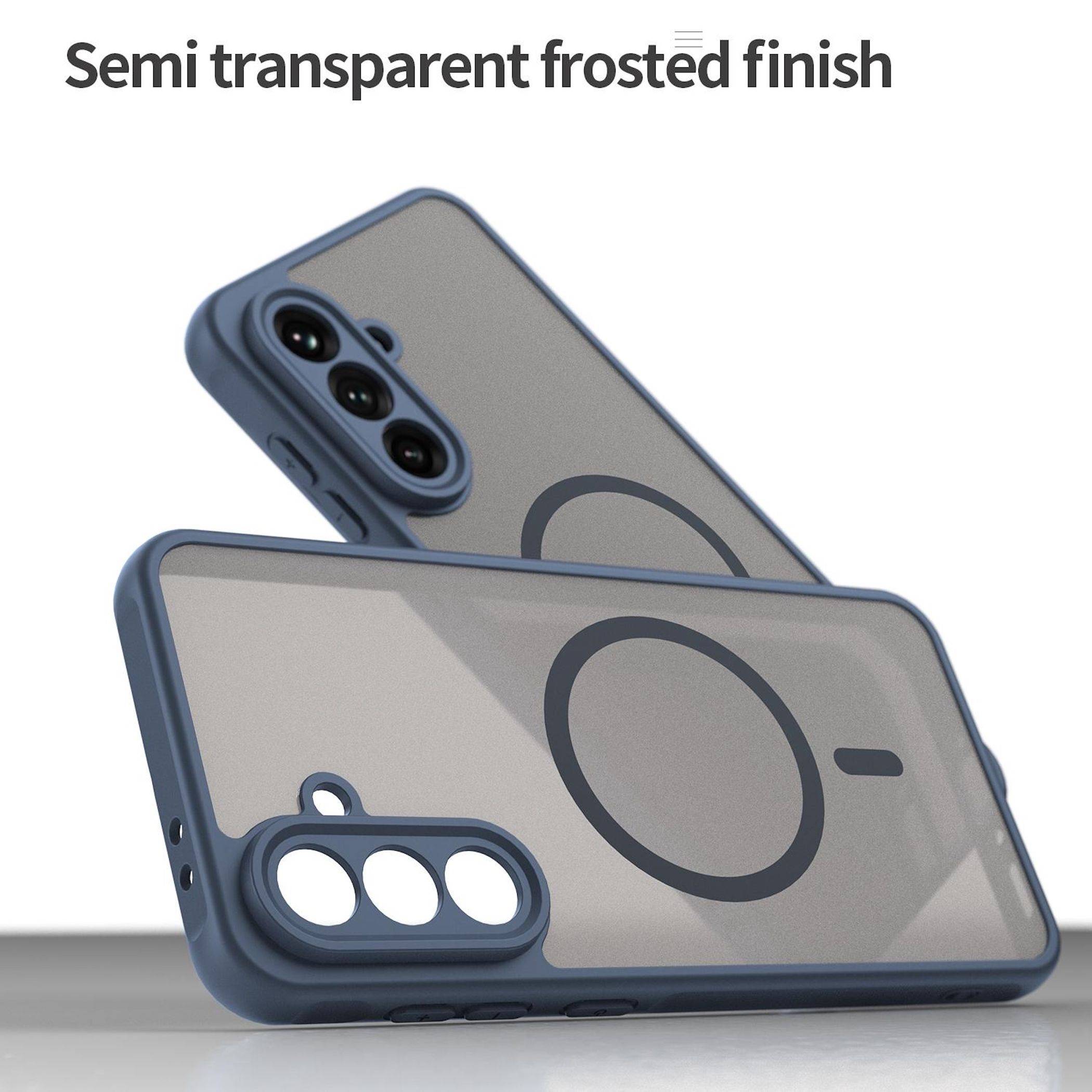 MagSafe Magnet Handyhülle für Samsung Galaxy A56 5G Kameraschutz Matt Blau-4