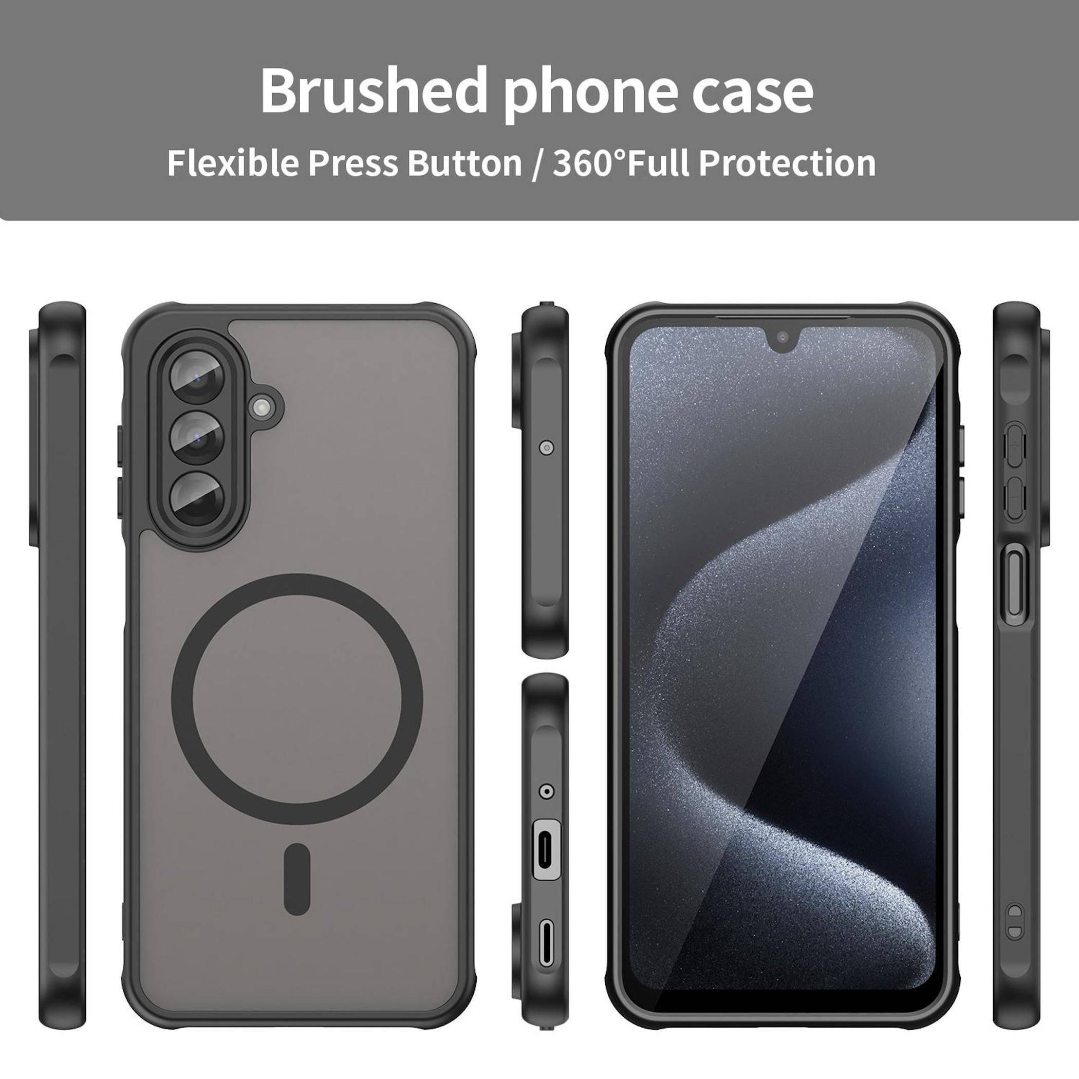 MagSafe Magnet Handyhülle für Samsung Galaxy A17 5G Kameraschutz Matt Schwarz-1
