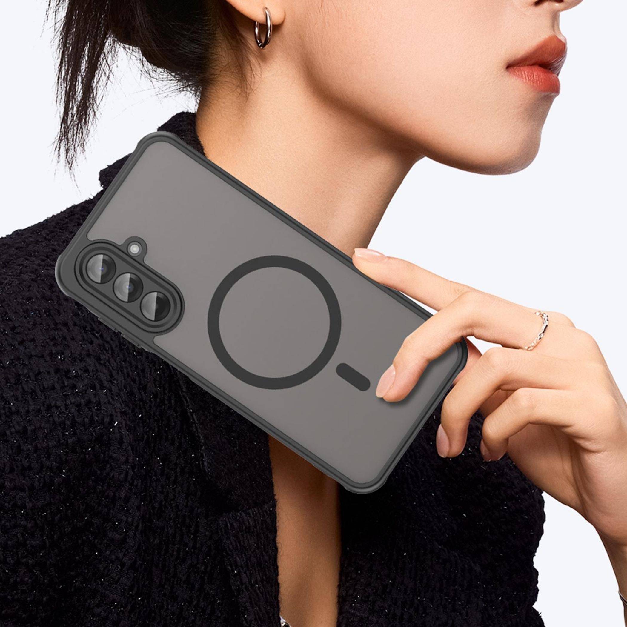 MagSafe Magnet Handyhülle für Samsung Galaxy A17 5G Kameraschutz Matt Schwarz-2