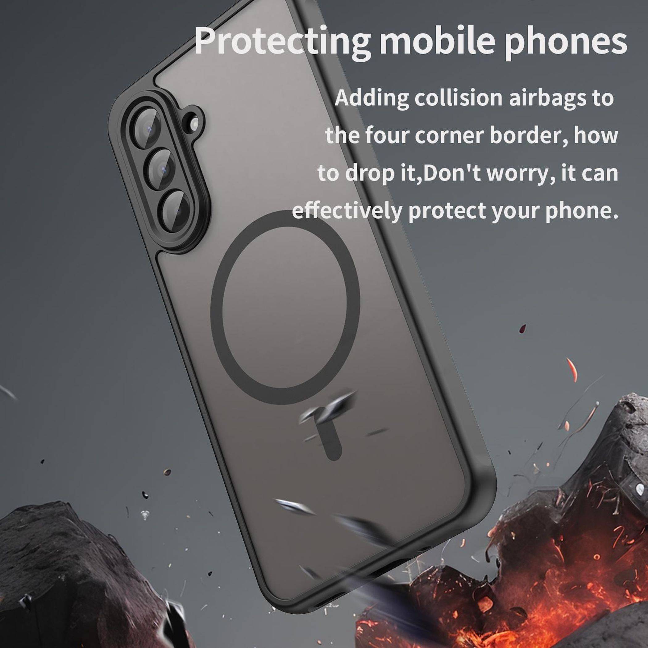 MagSafe Magnet Handyhülle für Samsung Galaxy A17 5G Kameraschutz Matt Schwarz-3