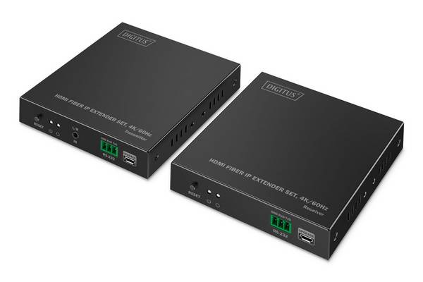 DIGITUS HDMI Fiber IP Extender Set, 4K/60Hz