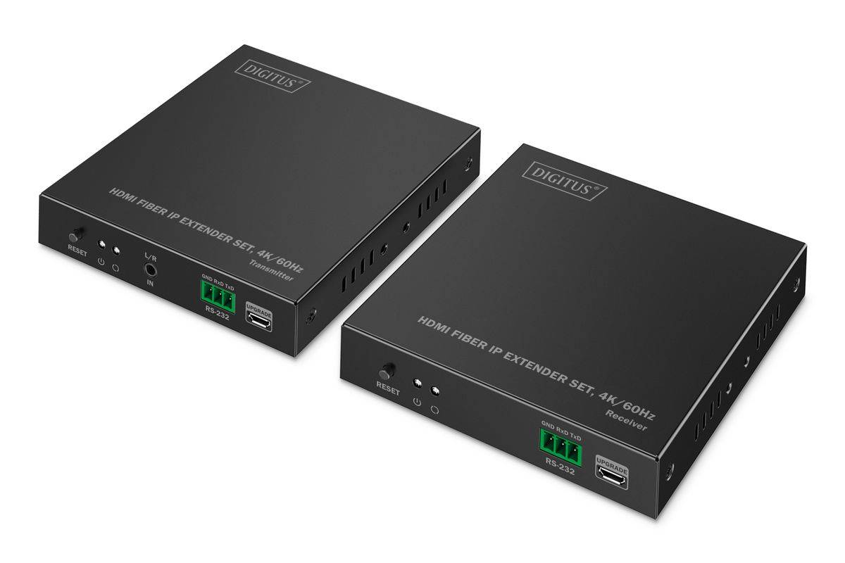 Digitus HDMI Fiber Extender Set 4K/60Hz, 40 km/300 m, Schwarz-0