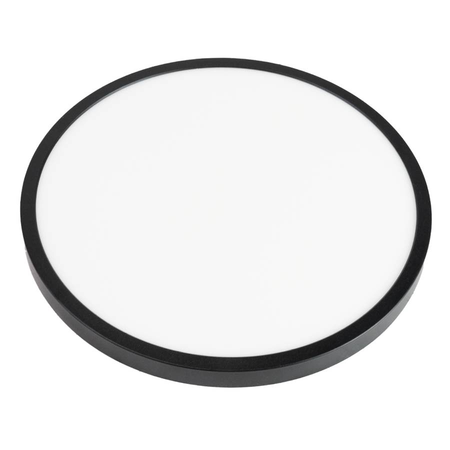 ENOVALITE LED Panel 24W 2700- 5700K Warm- Kaltweiß Dimmbar Variabler Lochausschnitt Einbauleuchte Aufbauleuchte Schwarz-0