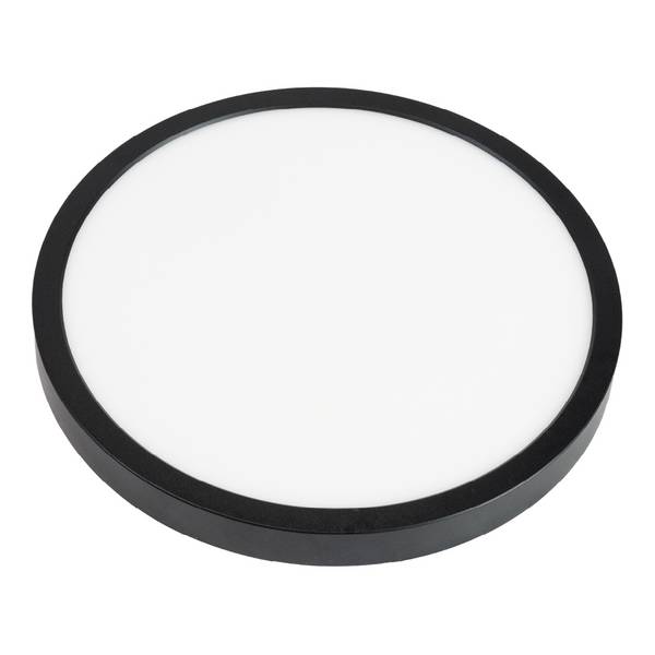 ENOVALITE LED Panel 18W 2700- 5700K Warm- Kaltweiß Einbauleuchte Aufbauleuchte Schwarz Variabler Lochausschnitt Rund