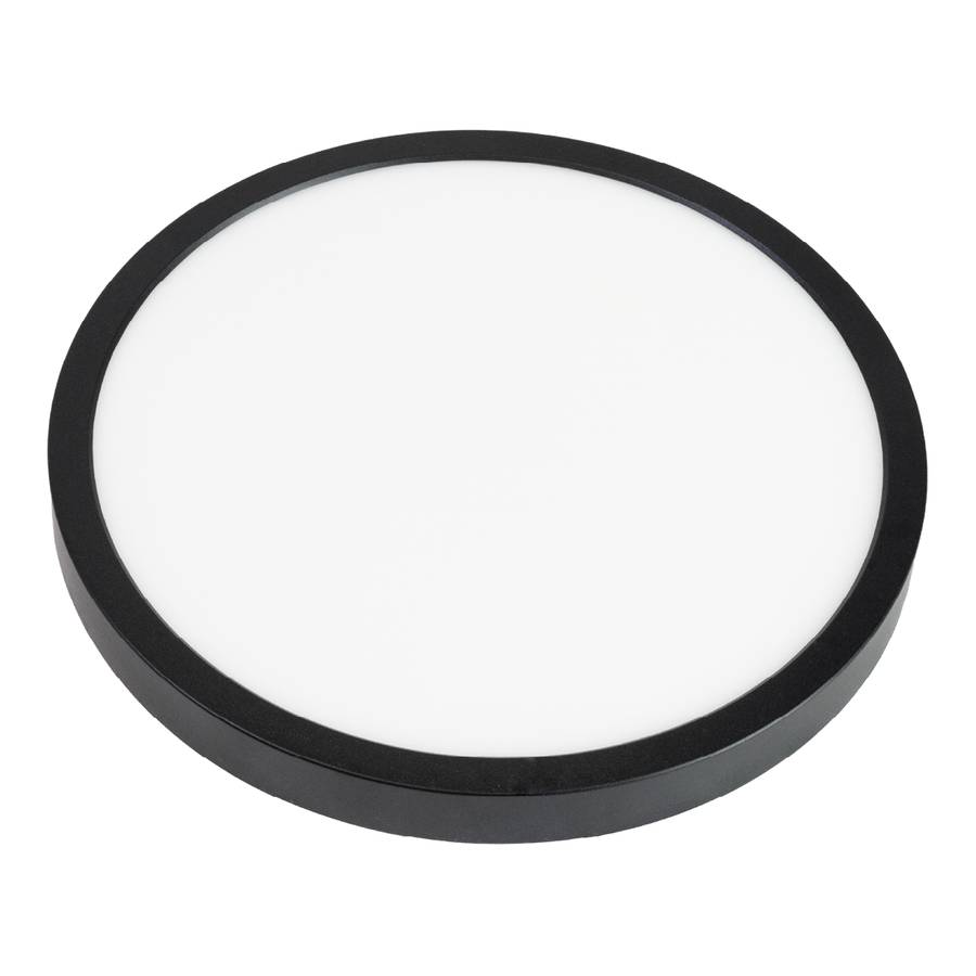 ENOVALITE LED Panel 18W 2700- 5700K Warm- Kaltweiß Dimmbar Einbauleuchte Aufbauleuchte Schwarz Variabler Lochausschnitt-0