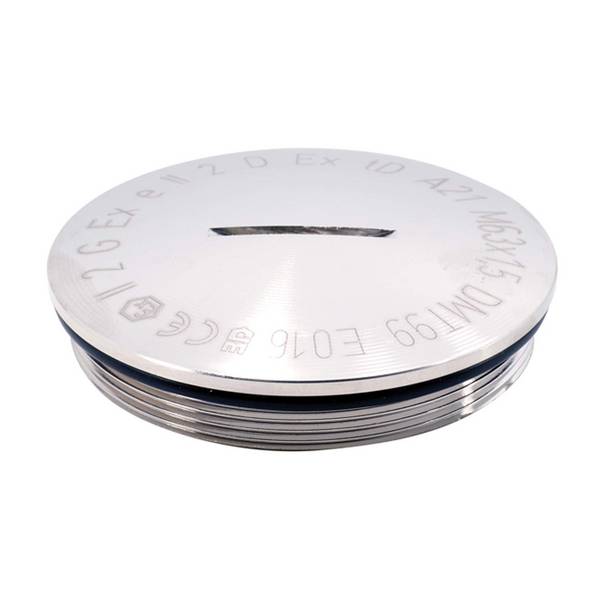 Stecker Express V102-1063-03-EX, ATEX-Blindstopfen M63x1,5 MBR-M63-ATEX rund