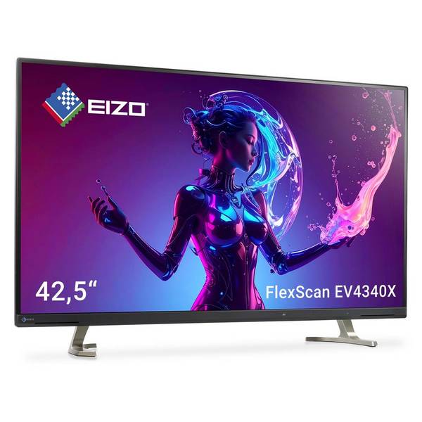 EIZO FlexScan EV4340X-BK 108cm 42.5" 4K UHD Monitor IPS USB-C Dock KVM DICOM PW94W Schwarz