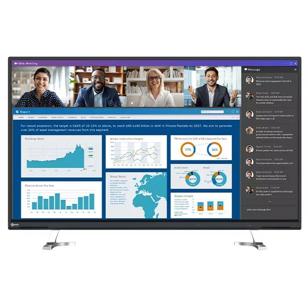 EIZO FlexScan EV4340X-BK 108cm 42.5" 4K UHD Monitor IPS USB-C Dock KVM DICOM PW94W Schwarz-4
