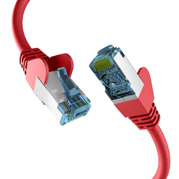 RJ45 PATCHKABEL mit CAT7 ROHKABEL ROT 20m, S/FTP PIMF Netzwerkkabel LAN DSL Ecommerce Patchkabel mit-0