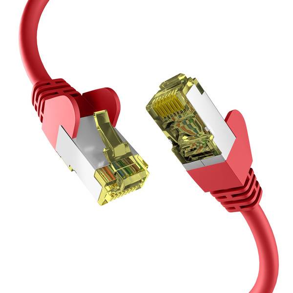 CAT6a ROT 25m Patchkabel S/FTP PIMF, RJ45 Netzwerkkabel Ethernetkabel LAN DSL Ecommerce-0