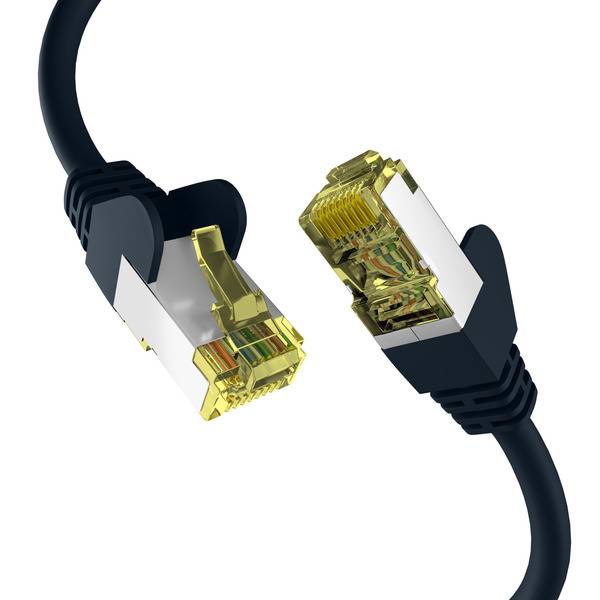 CAT6a SCHWARZ 15m Patchkabel S/FTP PIMF, RJ45 Netzwerkkabel Ethernetkabel LAN DSL Ecommerce-0
