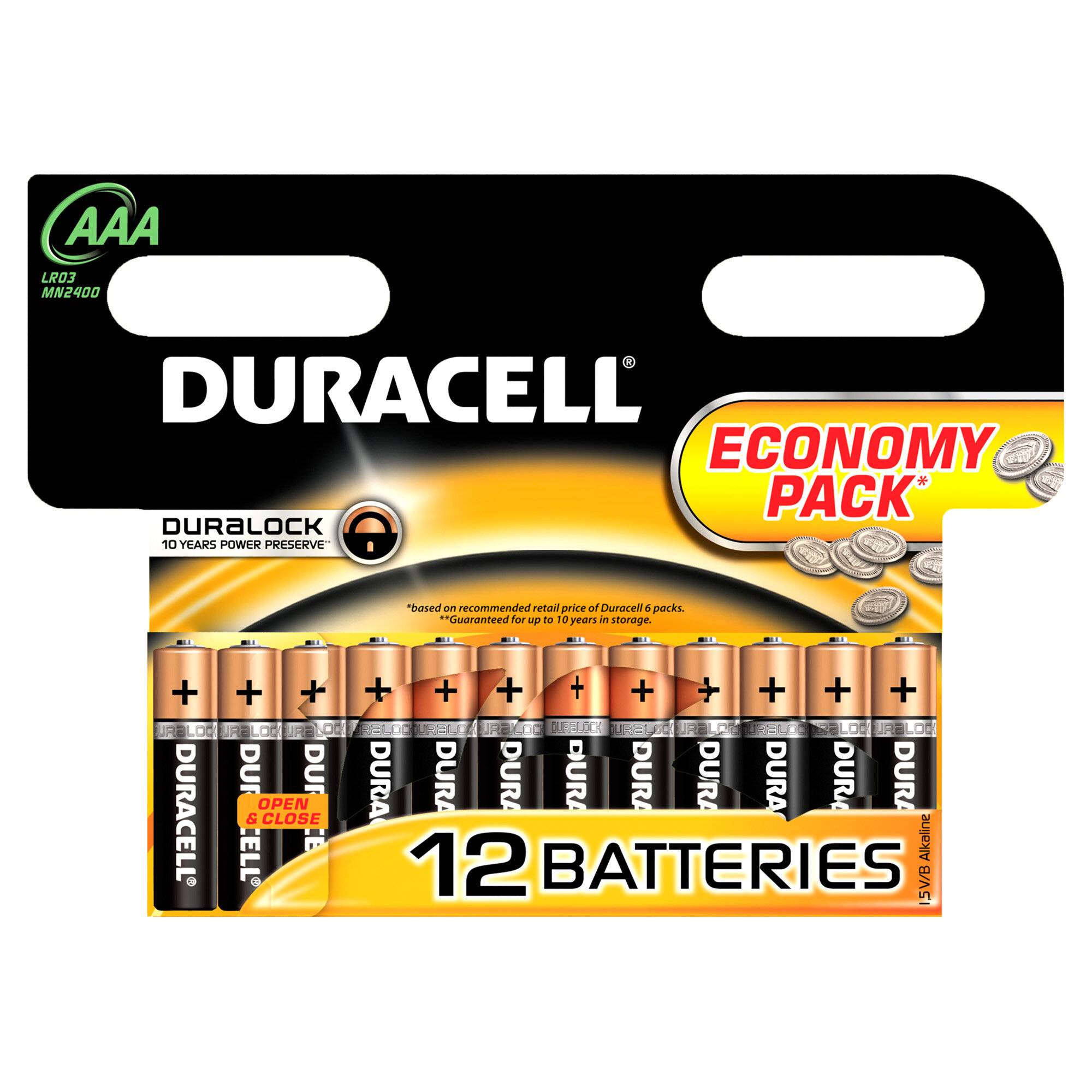 Duracell Alkaline AAA oder R3 Alkaline Batterie 81480556 Blister von 12bc-0
