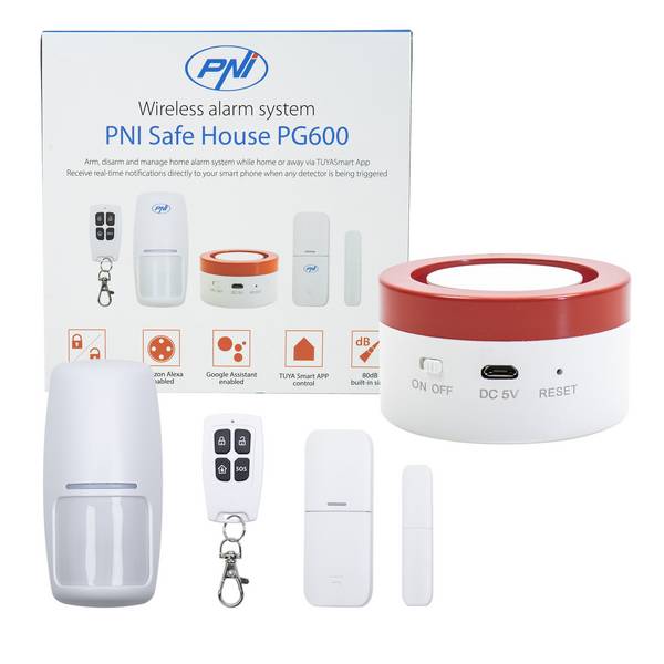 PNI Safe House PG600 Funkalarmsystem, Smart Home-Sicherheitssystem, Funkverbindung,