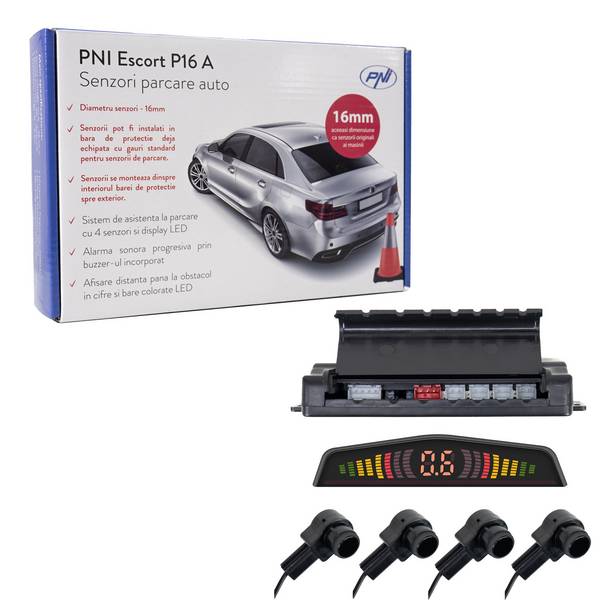 PNI Escort P16 Ein Parksensor mit 4 16-mm-OEM-Empfängern
