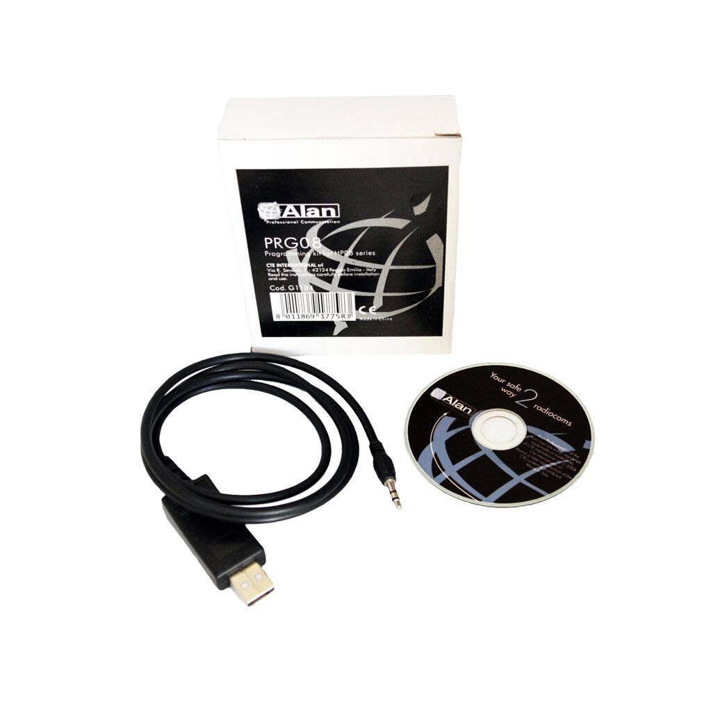 Midland PRG08 Programmierkit für Alan HP108 und HP408 Funkgeräte, USB-Anschluss