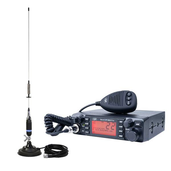CB PNI ESCORT HP 9001 PRO ASQ Radiosenderpaket + CB PNI S75 Antenne mit Magnet