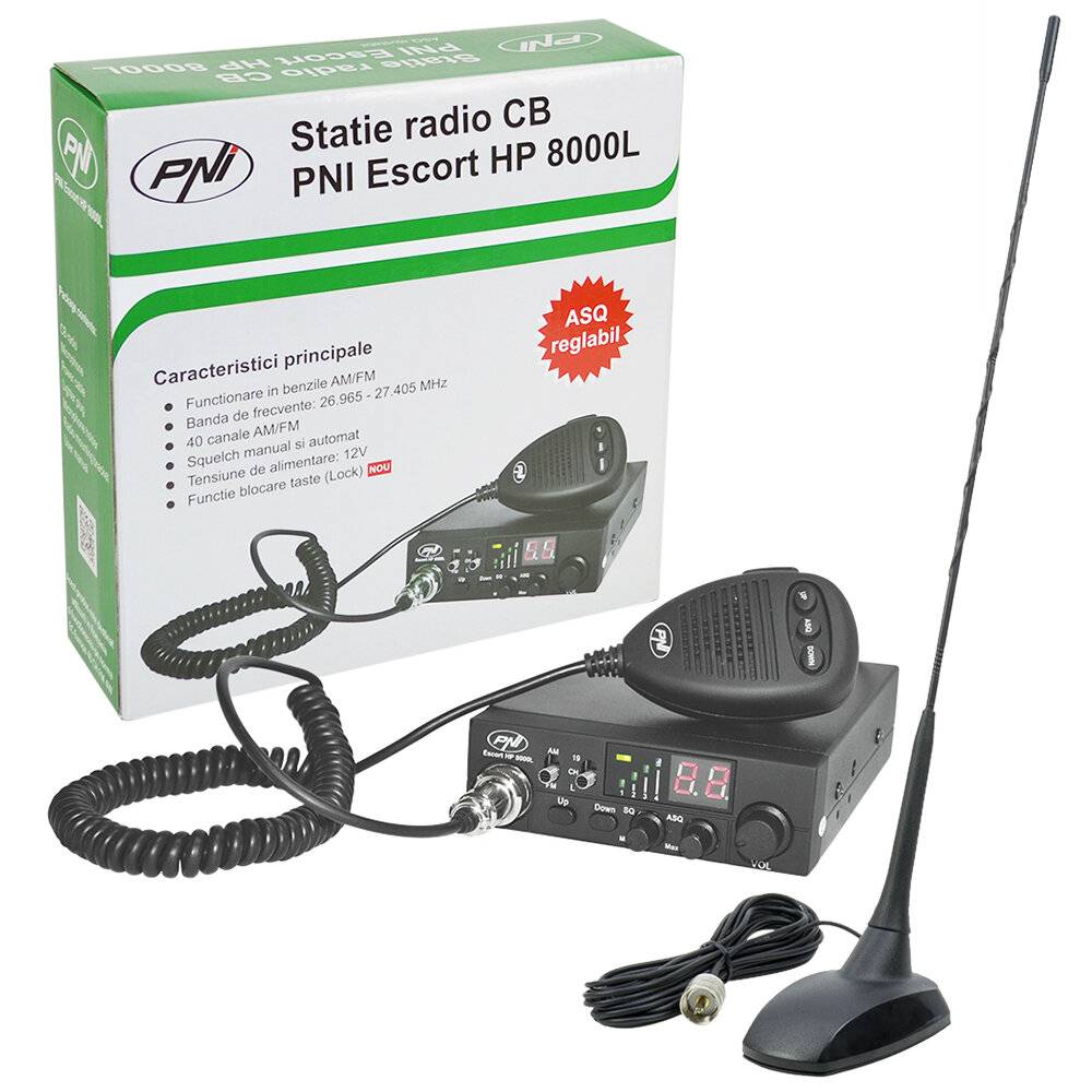 CB-Radiosender CB PNI ESCORT HP 8000L ASQ + CB PNI Extra 48 mit Magnet-0