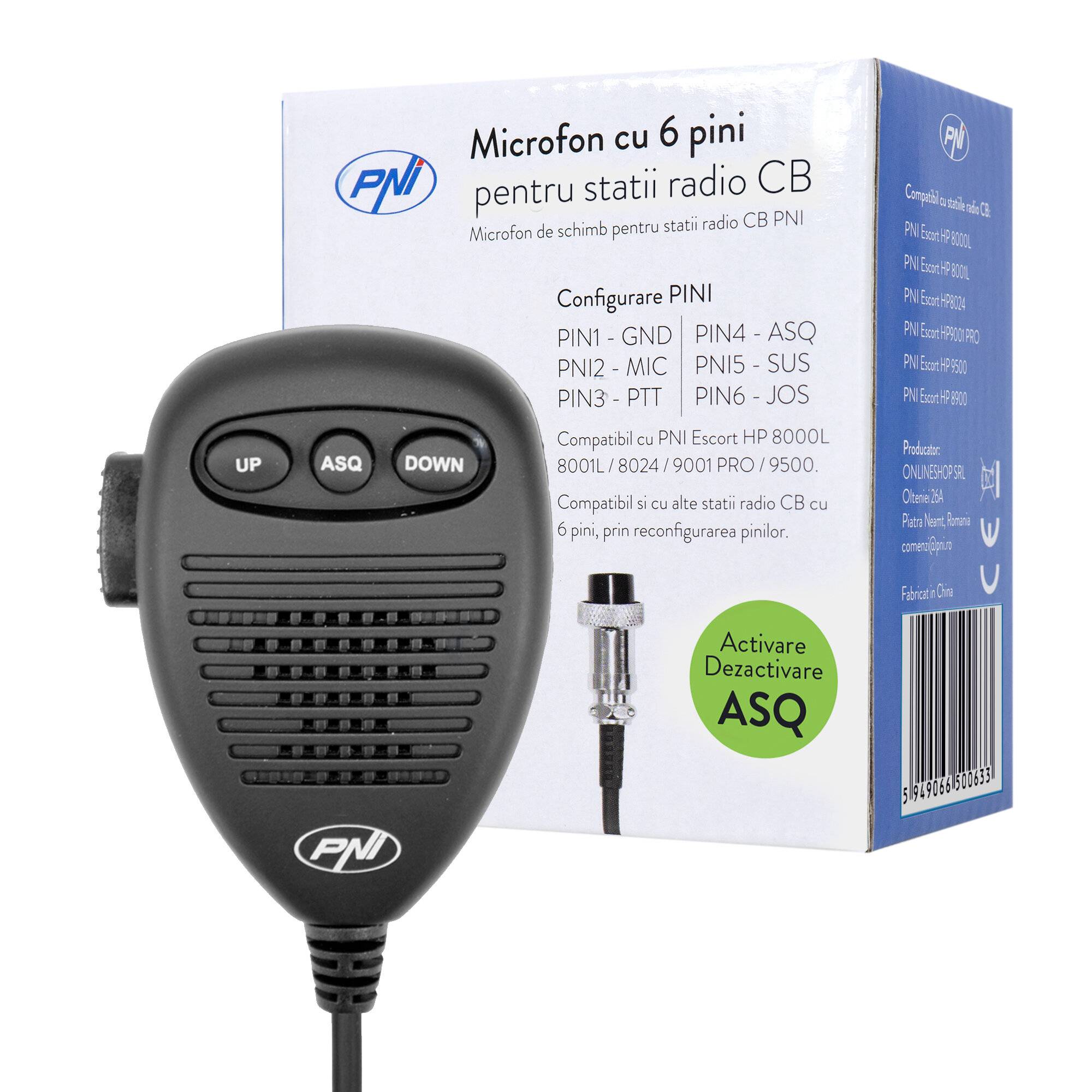 6-poliges Mikrofon für HP 8000L / 8001L / 8024/9001 PRO / 9500/8900 PNI Escort Radiosender radio-0