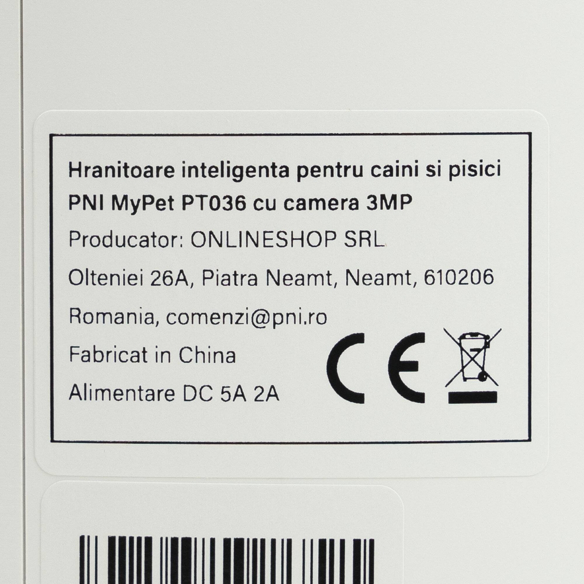 Symbolbild für Intelligenter Futterspender für Hunde und Katzen PNI MyPet PT036 mit integrierter 3-MP-Kamera, 6
