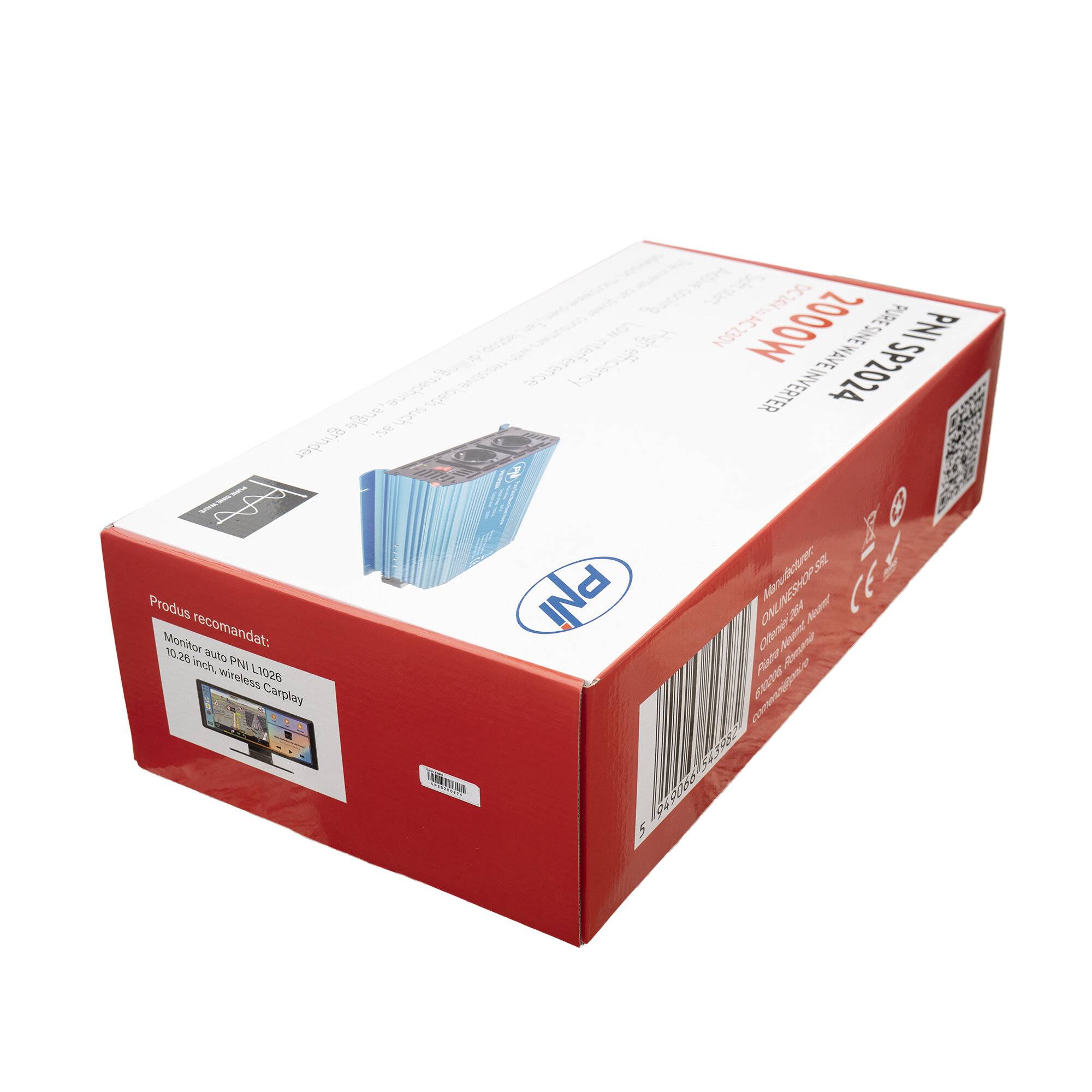 Symbolbild für PNI SP2024 Wechselrichter, 24V auf 230V, 2000W Dauerleistung, reine Sinuswelle