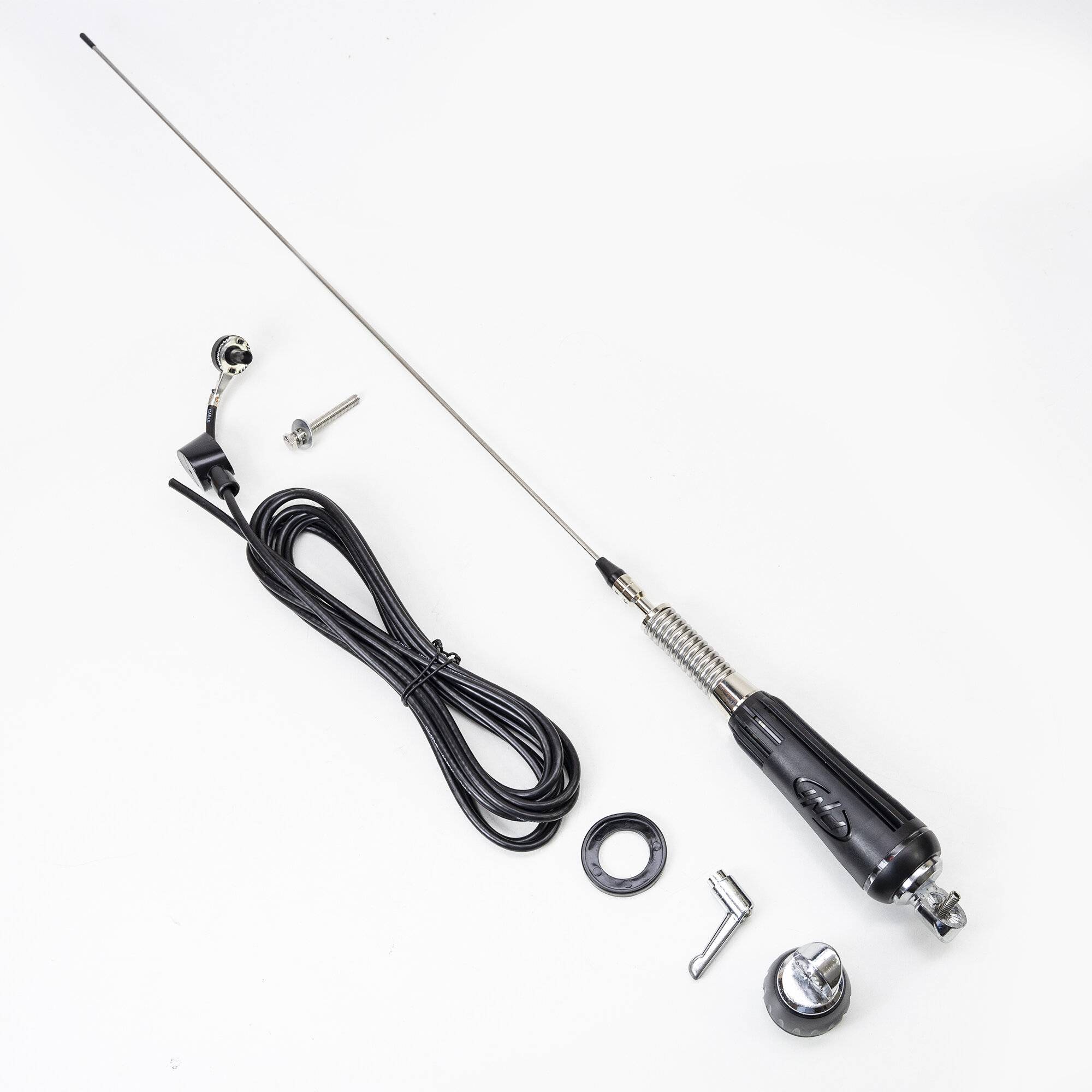 Preisbild für Klappbare CB-Antenne PNI LED 1000, 80 cm lang, mit Kabel und fester Schmetterlingshalterung,