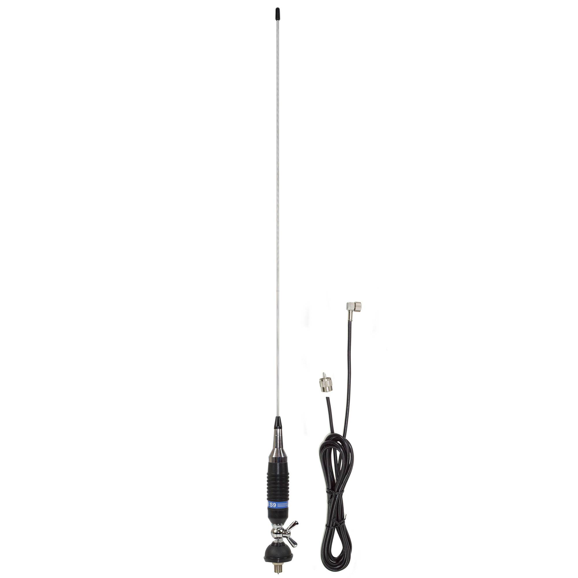 Bax 50 Stück CB-Antennen PNI S9 mit Butterfly-Spike, Länge 120 cm, mit 4 m RG58-Kabel-0