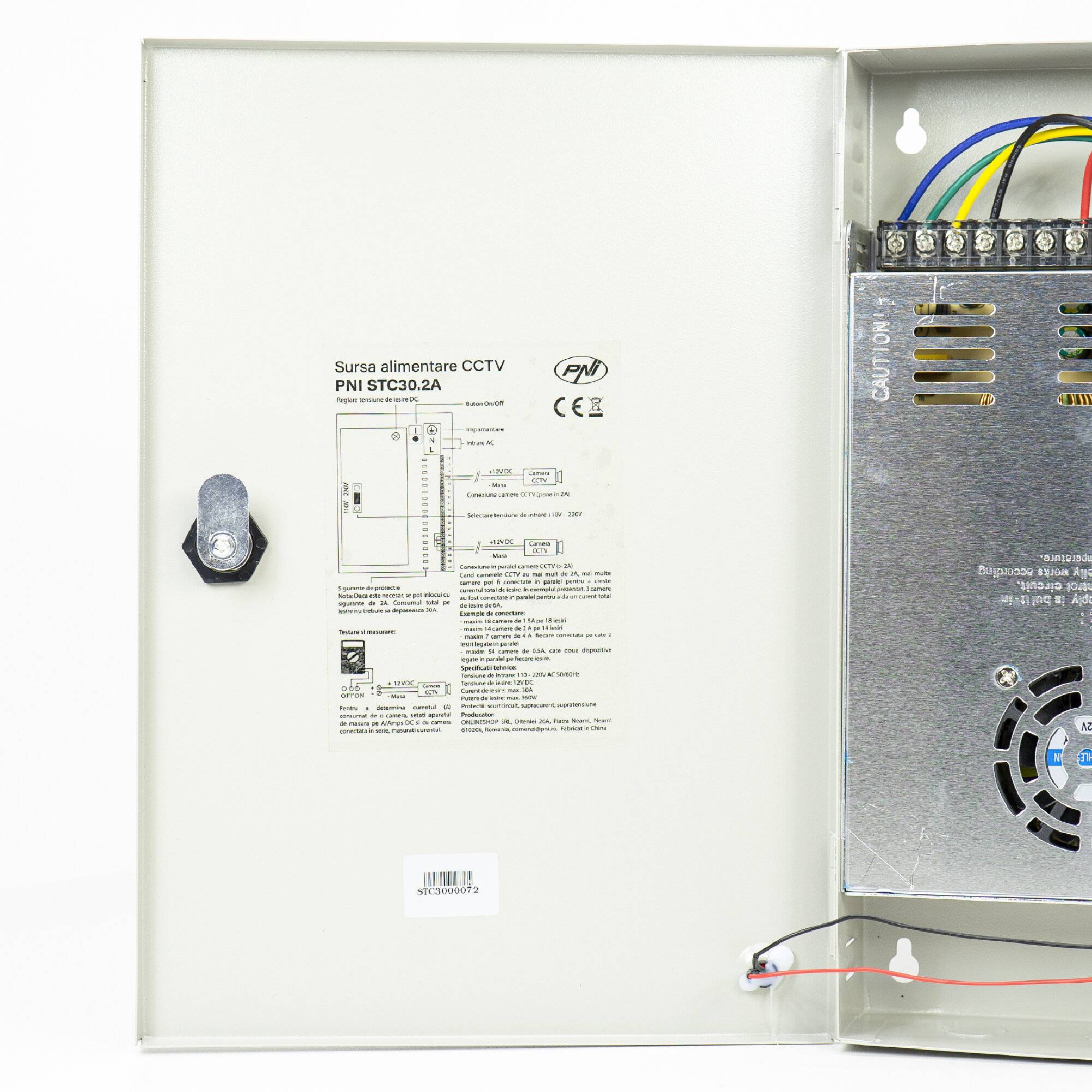 CCTV-Netzteil PNI STC30.2A in Metallbox 12V 30A 360W, 18 Ausgänge-2