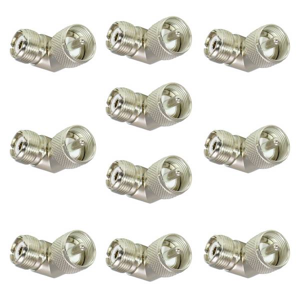 Set mit 10 Stück 90-Grad-Stecker PNI PL männlich - PL weiblich
