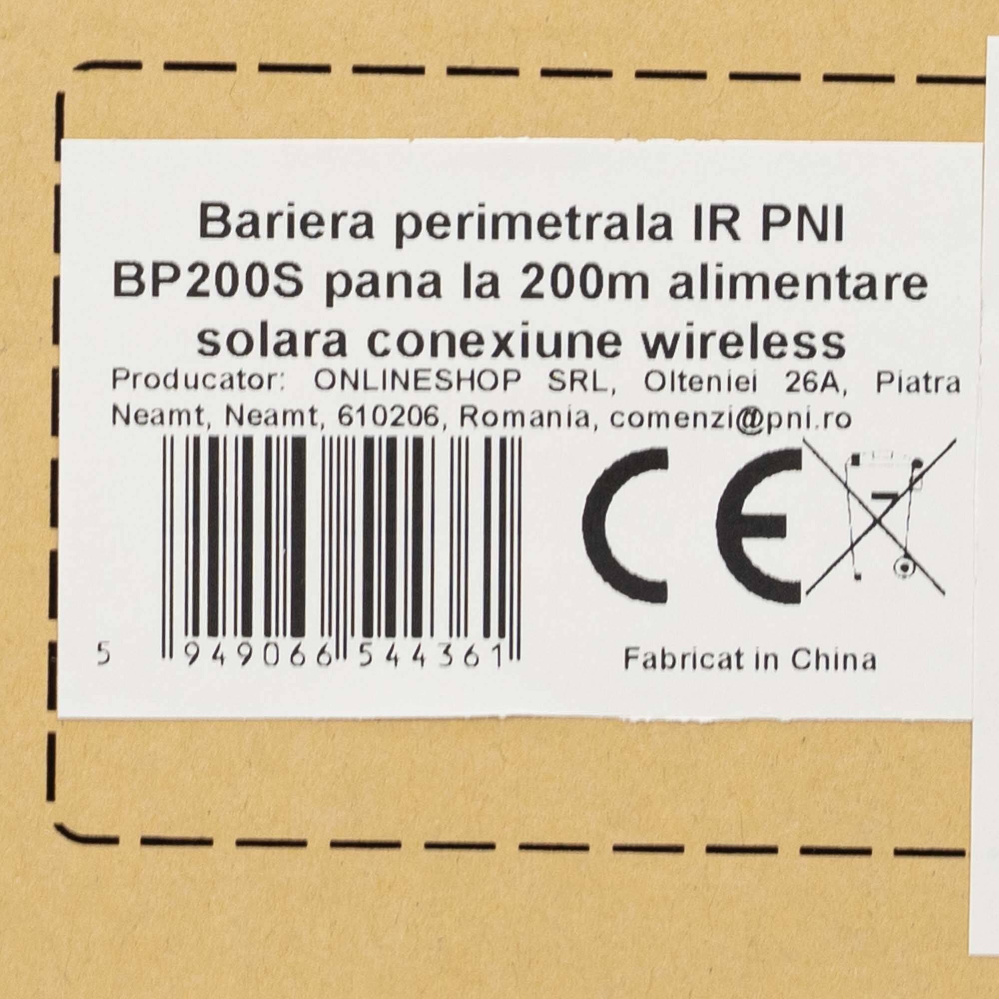 Symbolbild für PNI BP200S IR-Perimeterbarriere bis zu 200 m, 3 Strahlen, solarbetrieben, 4000 mAh, drahtlose