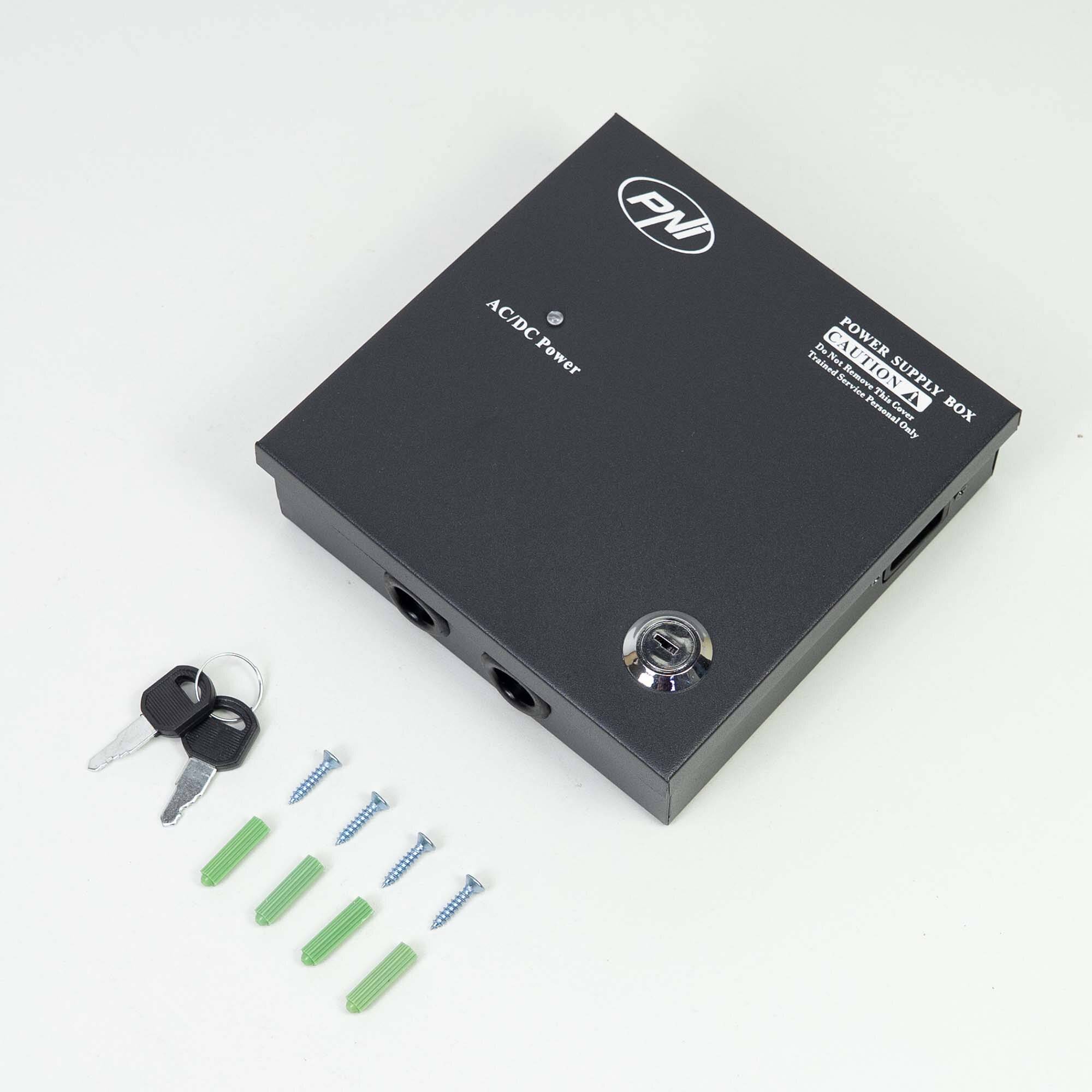 Preisbild für PNI STC52 CCTV-Netzteil 12V, 5A, 60W, 4 Ausgänge, im Metallgehäuse, schwarz